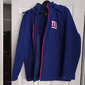 Men's Blue Performance Giants Jacket with Red Accents